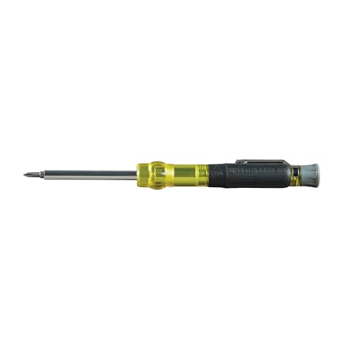Klein Tools 80027 Screwdriver Set, 11-in-1 Multi-bit Screwdriver, 6-in-1 Stubby Screwdriver, Phillips, Slotted, Square, Torx Bits, 2-Piece