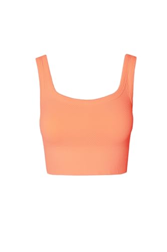 NIKIBIKI Women Seamless Chevron Ribbed Crop Top, Made in U.S.A, One Size