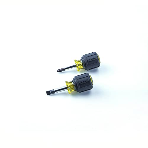 Klein Tools 85076 Screwdriver Set, Made in USA, Slotted and Phillips Screwdrivers with Non-Slip Cushion-Grip Handles and Tip-Ident, 7-Piece