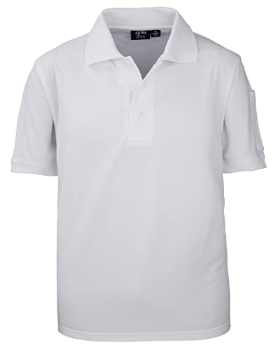 Akwa Men's Short Sleeve Cotton Pique Tactical Polo Made in USA