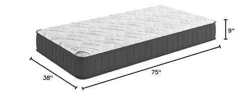 Ottomanson 9" Queen Mattress in a Box Made in USA, Medium-Firm Mattress, Hybrid Mattress Cool Improved Airflow with Edge to Edge Pocket Coil, Bed in A Box, Ottopedic