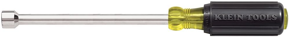 Klein Tools 646-7/16 7/16-Inch Nut Driver with 6-Inch Hollow Shaft and Cushion Grip Handle, Made in USA