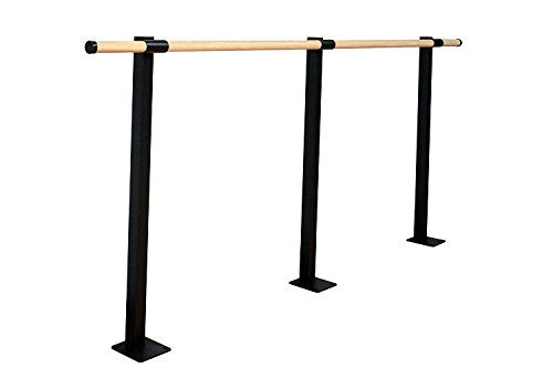 Vita Vibe - USA Made - Traditional Wood Single Fixed Height Floor Mount Ballet Barre - Stretch/Dance Bar - 4 FT - 40 FT