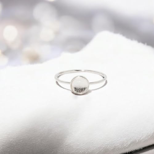 Bottled Up Designs Handmade, Stacking Ring, Recycled Vintage Bottles, Sterling Silver, Made in USA, Mothers Day, Women, Anniversary (9, Cobalt 1960s Skin Cream Jar)