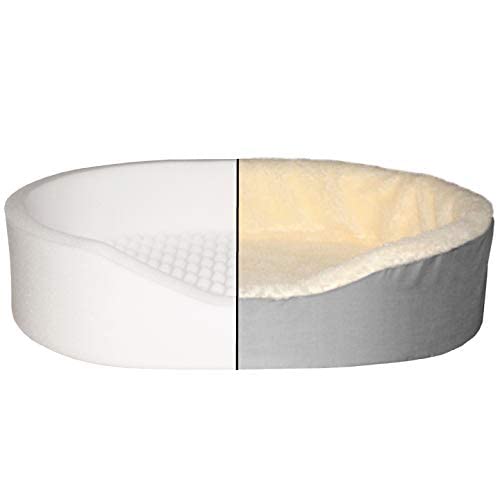 Cuddler Grey/Imitation Lambswool. Extra Large Size 40x28x7 1