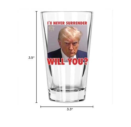 Trump Mugshot Shot Glass | Trump Lovers Gift | Gift for Him - Set of 4 (2 oz)