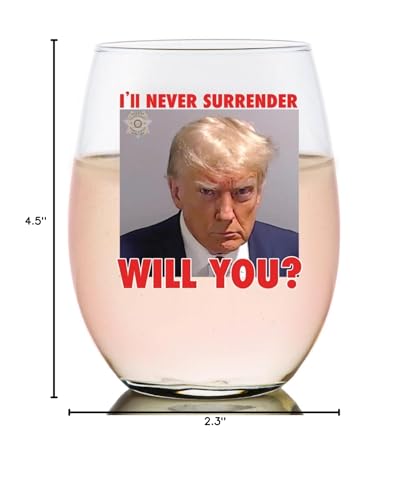 Trump Mugshot Shot Glass | Trump Lovers Gift | Gift for Him - Set of 4 (2 oz)
