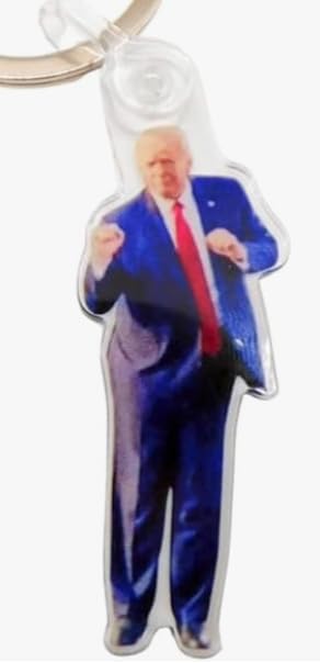 Westmon Works President Trump Keychain Dancing Donald Acrylic Fob with Metal Key Ring Made in the USA