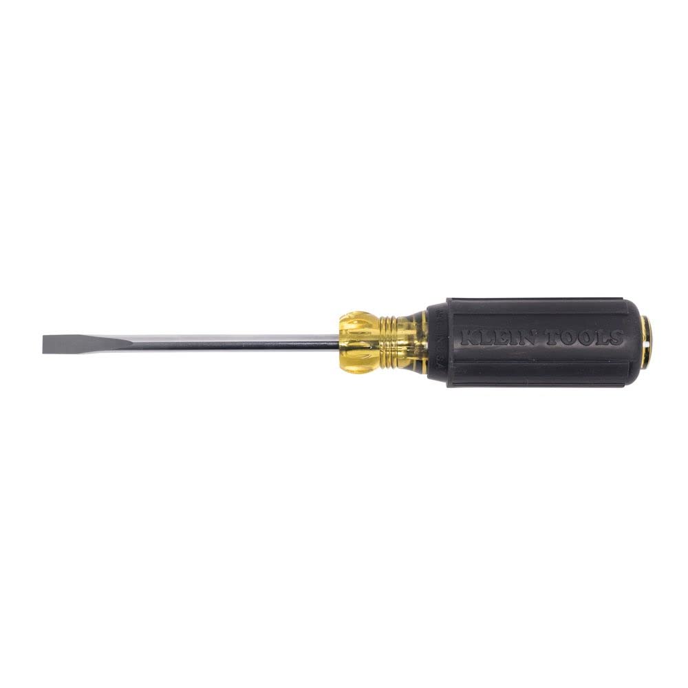 Klein Tools 605-6 1/4-Inch Cabinet Tip Screwdriver, Heavy Duty, 6-Inch, Made in USA