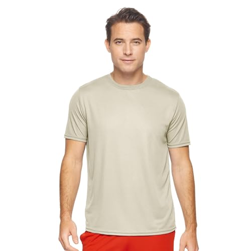 Expert Brand USA-Made Men's Oxymesh Crewneck Short Sleeve Active T-Shirt for Sports Hiking Running Gym