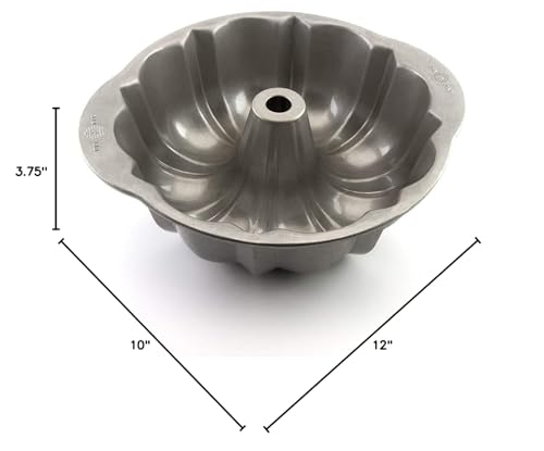 USA Pan Bakeware Nonstick Fluted Tube Cake Pan, Aluminized Steel 10-Inch