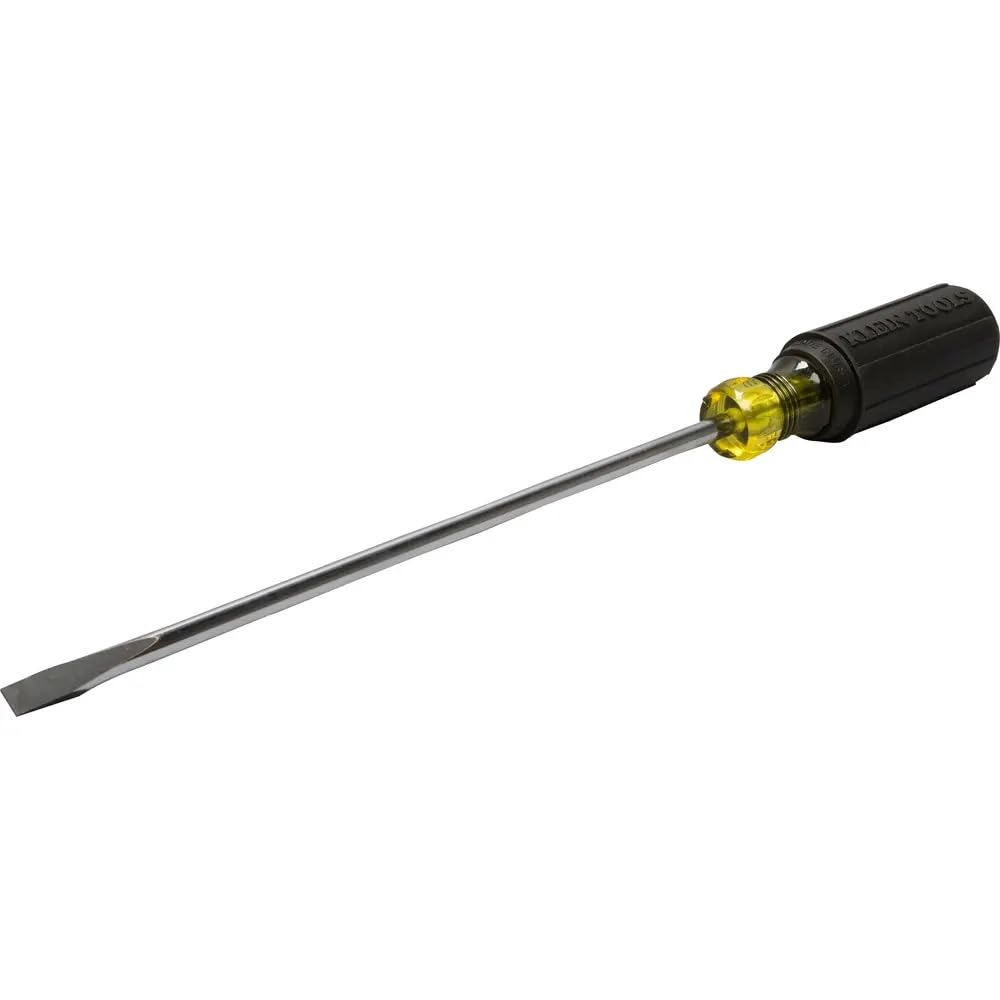 Klein Tools 605-6 1/4-Inch Cabinet Tip Screwdriver, Heavy Duty, 6-Inch, Made in USA