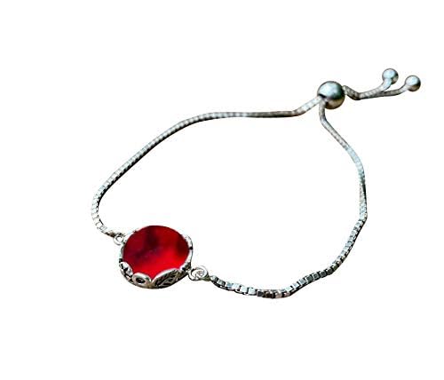 Bottled Up Designs Handmade Vintage Botanical Series Adjustable Slider Bracelet, Recycled Glass, Sterling Silver, Eco Friendly, Made in USA, Birthday Gifts, Mothers Day, Women (Mason Jar (Aqua))