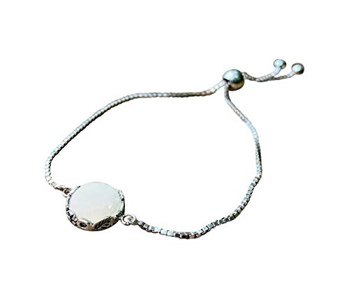 Bottled Up Designs Handmade Vintage Botanical Series Adjustable Slider Bracelet, Recycled Glass, Sterling Silver, Eco Friendly, Made in USA, Birthday Gifts, Mothers Day, Women (Mason Jar (Aqua))