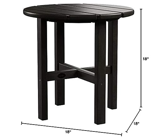 Trex Outdoor Furniture Cape Cod Round 18-Inch Side Table, Sand Castle