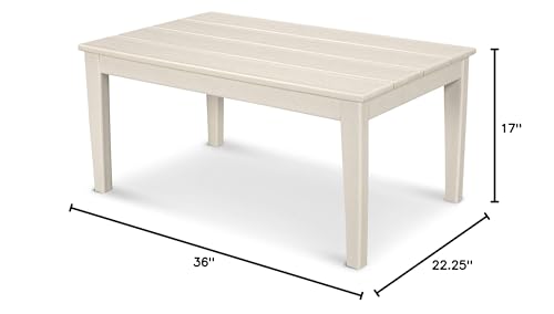 POLYWOOD® Newport 22" x 36" Coffee Table, White