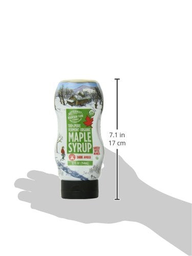 Butternut Mountain Farm Pure Vermont Maple Syrup, Organic, Grade A, Amber Rich, 12 oz, Easy Squeeze Bottle