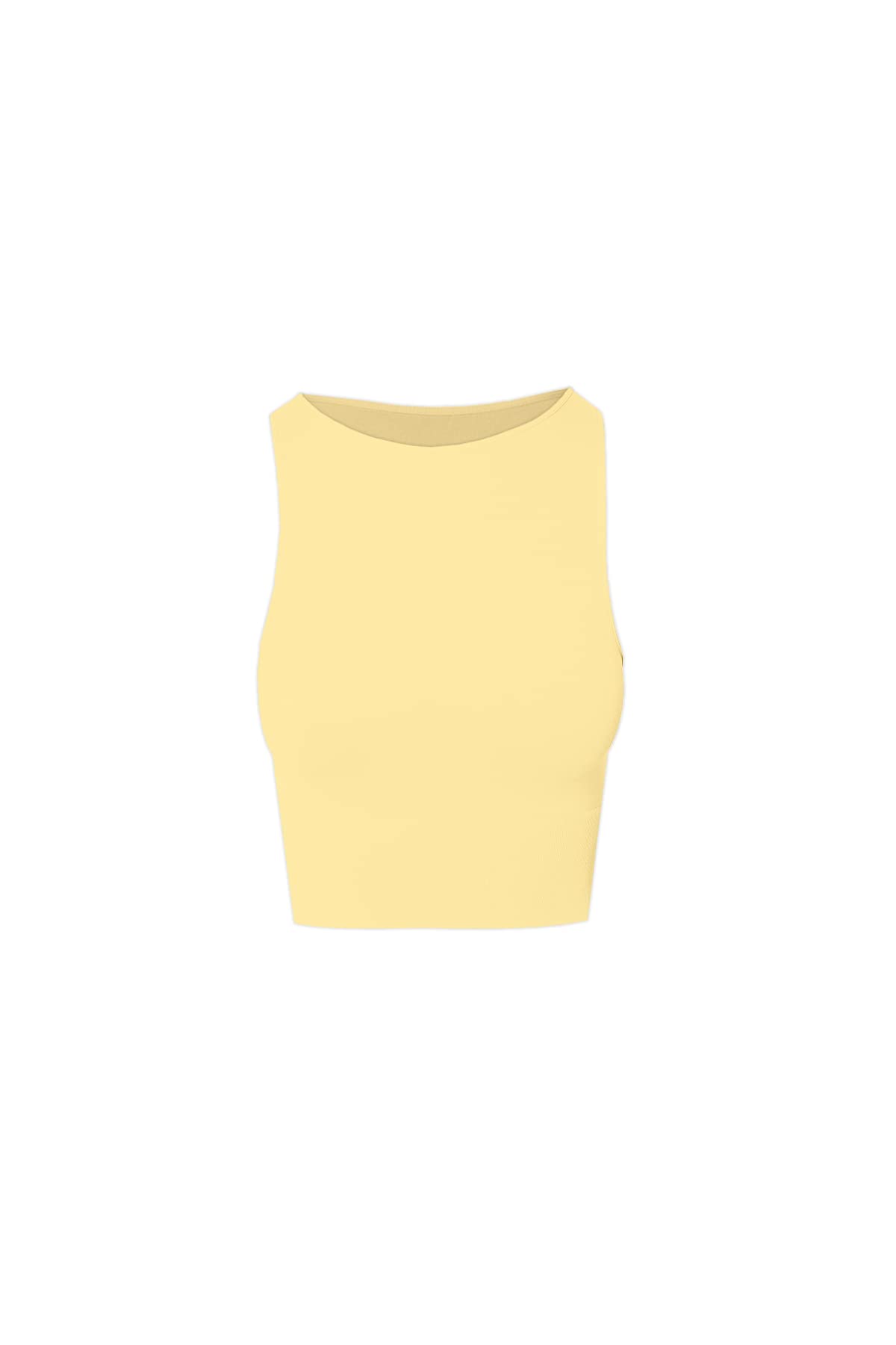 NIKIBIKI Women Seamless Solid High Neck Crop Top, Made in U.S.A, One Size