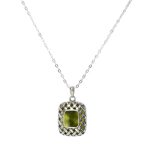 Bottled Up Designs Handmade Vintage Quilted Square Necklace, Sterling Silver, Eco Friendly, Made in USA, Birthday Gifts, Mothers Day, Women, Anniversary (Clear Dairy Bottle)