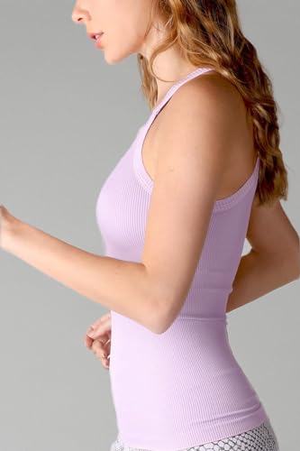 NIKIBIKI Women Seamless High Neck Ribbed Tank Top, Made in U.S.A, One Size