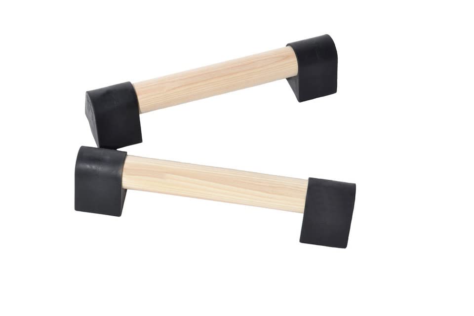 Vita Vibe - Ultra Portable Mini Ash Wood Parallettes Set - 9 inch - 12 inch - USA Made