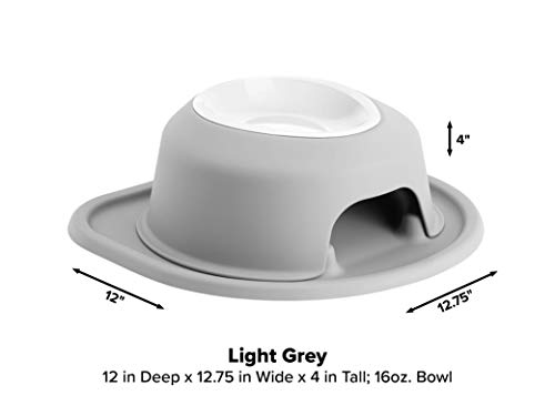 WeatherTech Single High Pet Feeding System w/Plastic Dog/Cat Bowls - 1.5" High Stand Dark Grey (PSH0801DGDG)