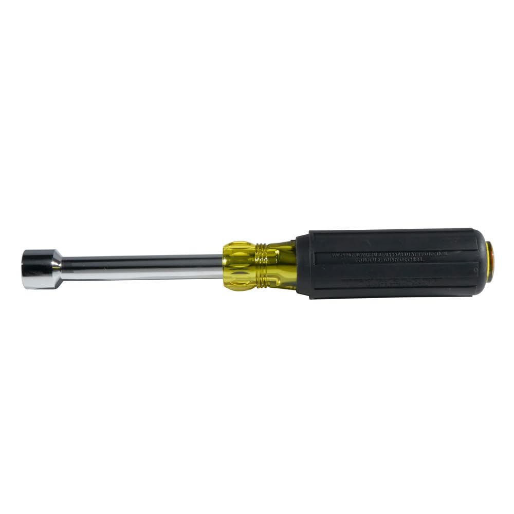 Klein Tools 647 Tool Set, Made in USA, Nut Drivers Sizes 3/16, 1/4, 5/16, 11/32, 3/8, 7/16, 1/2-Inch, Chrome-Plated 6-Inch Shafts, Cushion Grip, 7-Piece