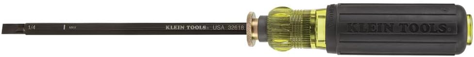 Klein Tools 32751 Screwdriver with Adjustable Length 4 to 8-Inch, Made in USA, #2 Phillips Tip and 1/4-Inch Slotted Tip