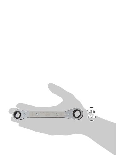 Klein Tools 68240 Fully Reversible Ratcheting Offset Box Wrench, 5/8 x 11/16-Inch, Made in USA