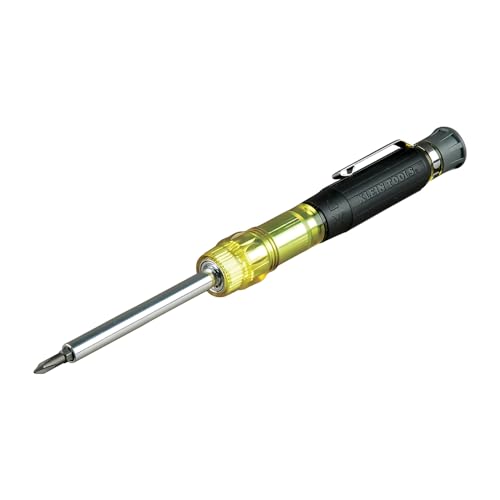 Klein Tools 80027 Screwdriver Set, 11-in-1 Multi-bit Screwdriver, 6-in-1 Stubby Screwdriver, Phillips, Slotted, Square, Torx Bits, 2-Piece