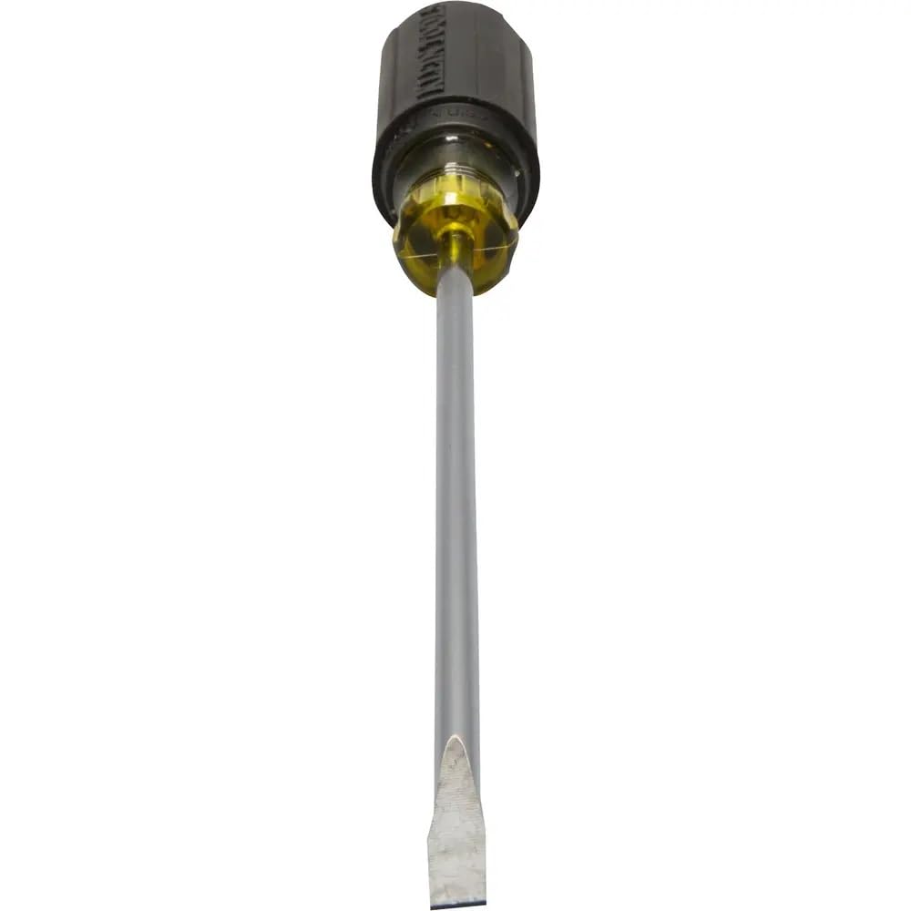 Klein Tools 605-6 1/4-Inch Cabinet Tip Screwdriver, Heavy Duty, 6-Inch, Made in USA