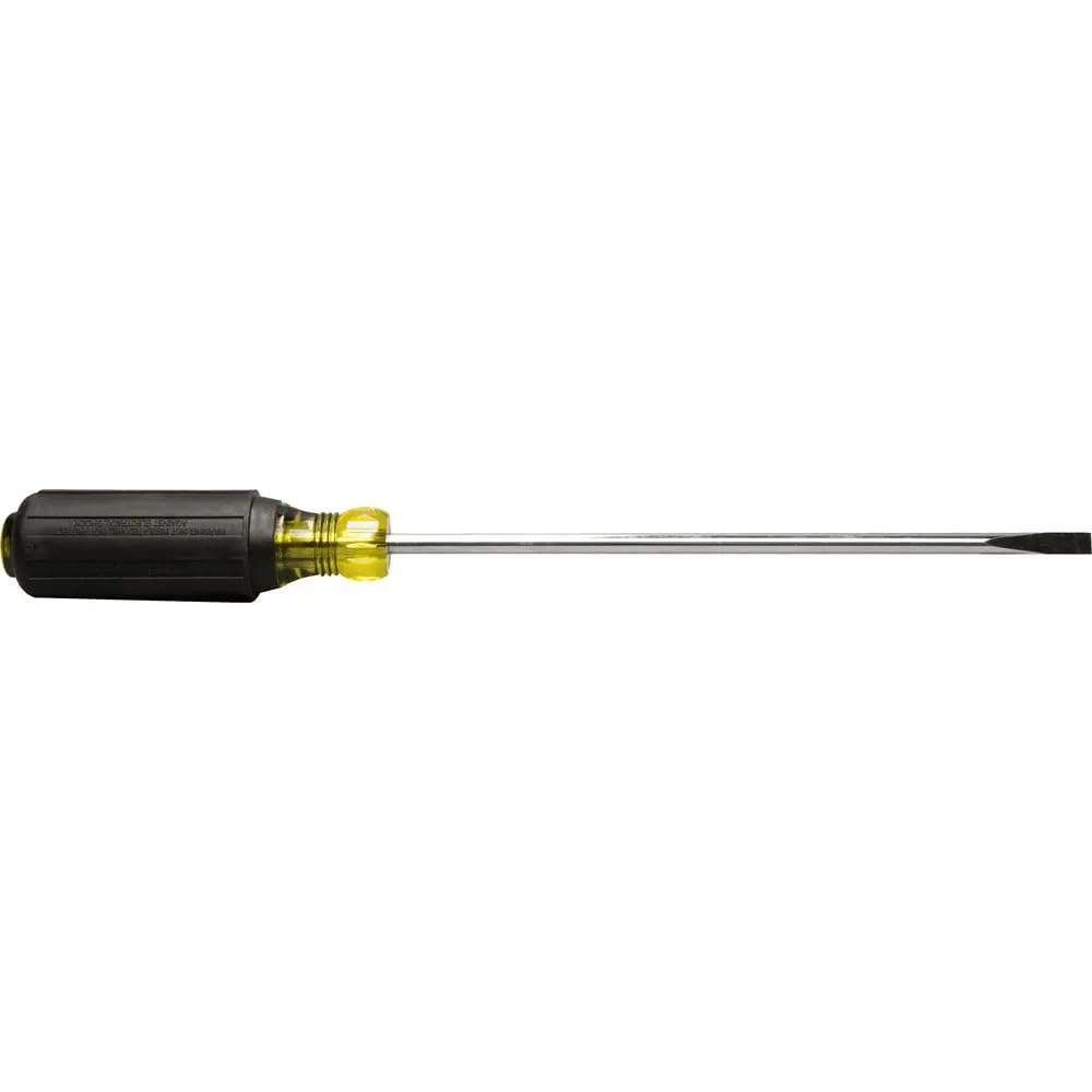 Klein Tools 605-6 1/4-Inch Cabinet Tip Screwdriver, Heavy Duty, 6-Inch, Made in USA