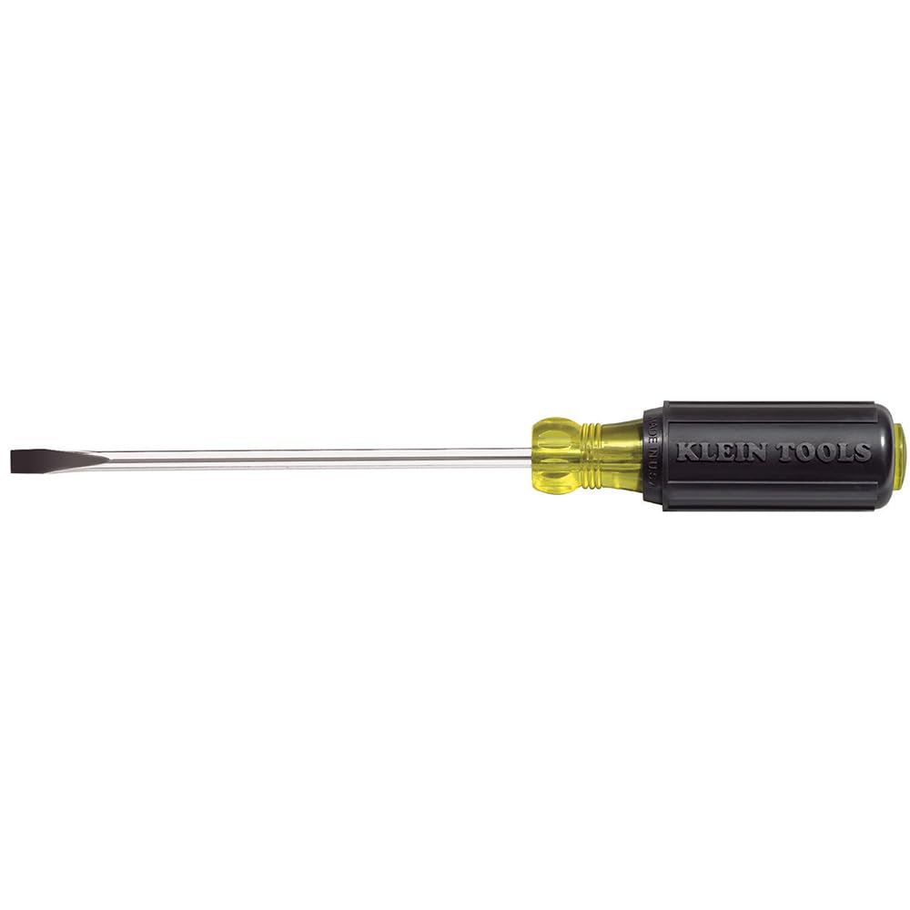 Klein Tools 605-6 1/4-Inch Cabinet Tip Screwdriver, Heavy Duty, 6-Inch, Made in USA