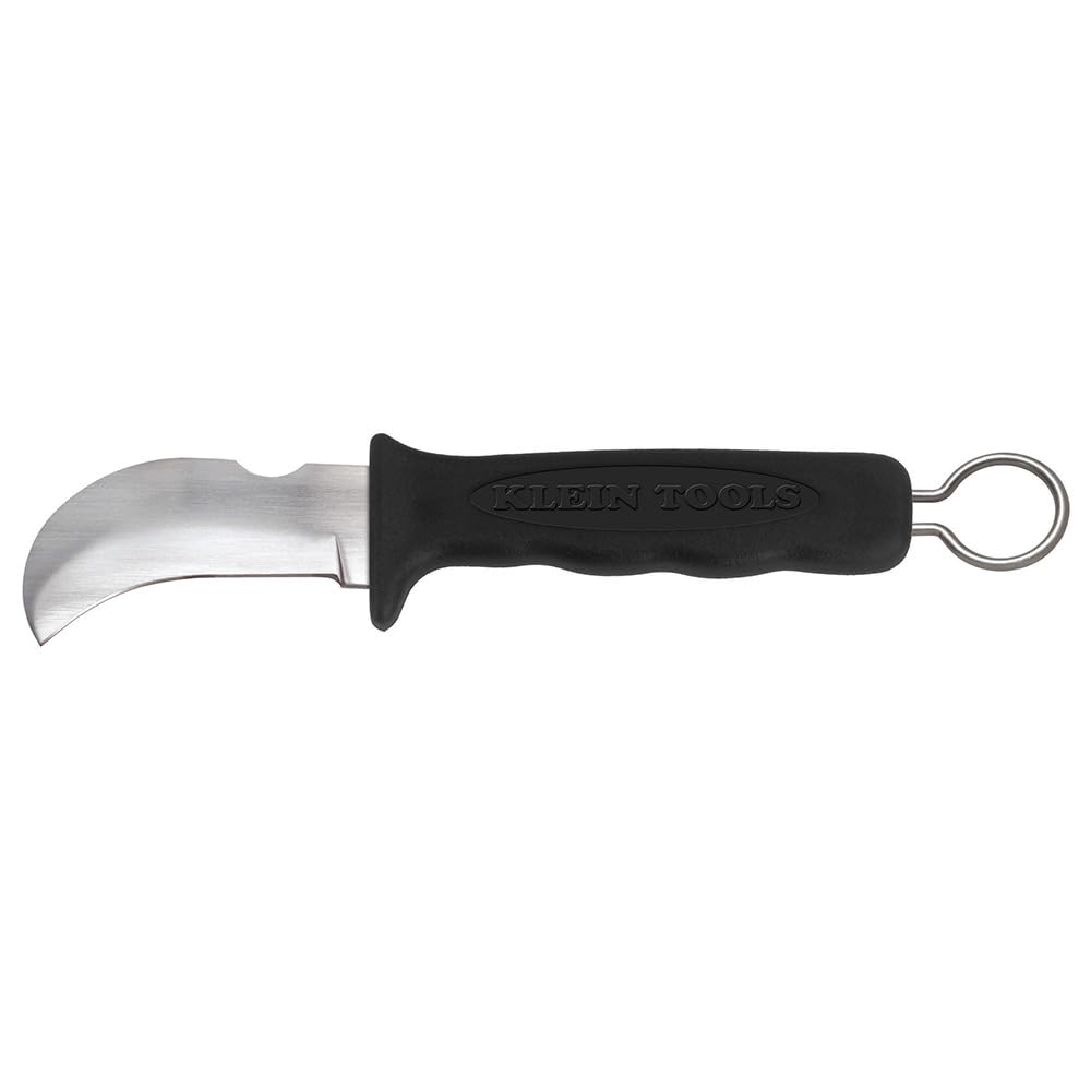 Klein Tools 1580-3 Skinning Knife, Made in USA, Ergonomic Handle With Oversized Ring, 2-Inch Fixed Klein Kurve Blade