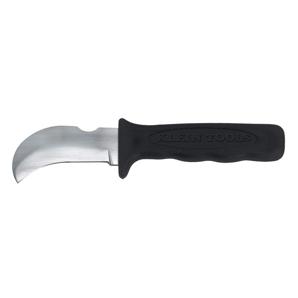 Klein Tools 1580-3 Skinning Knife, Made in USA, Ergonomic Handle With Oversized Ring, 2-Inch Fixed Klein Kurve Blade