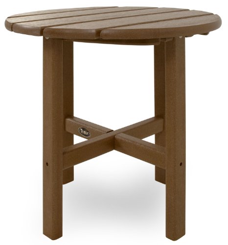 Trex Outdoor Furniture Cape Cod Round 18-Inch Side Table, Sand Castle