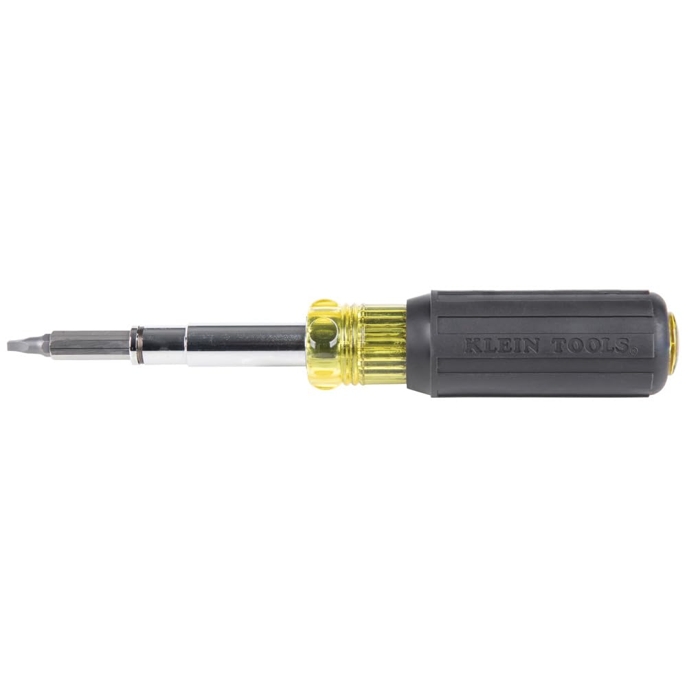 Klein Tools 80027 Screwdriver Set, 11-in-1 Multi-bit Screwdriver, 6-in-1 Stubby Screwdriver, Phillips, Slotted, Square, Torx Bits, 2-Piece