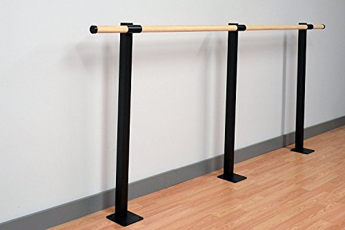 Vita Vibe - USA Made - Traditional Wood Single Fixed Height Floor Mount Ballet Barre - Stretch/Dance Bar - 4 FT - 40 FT