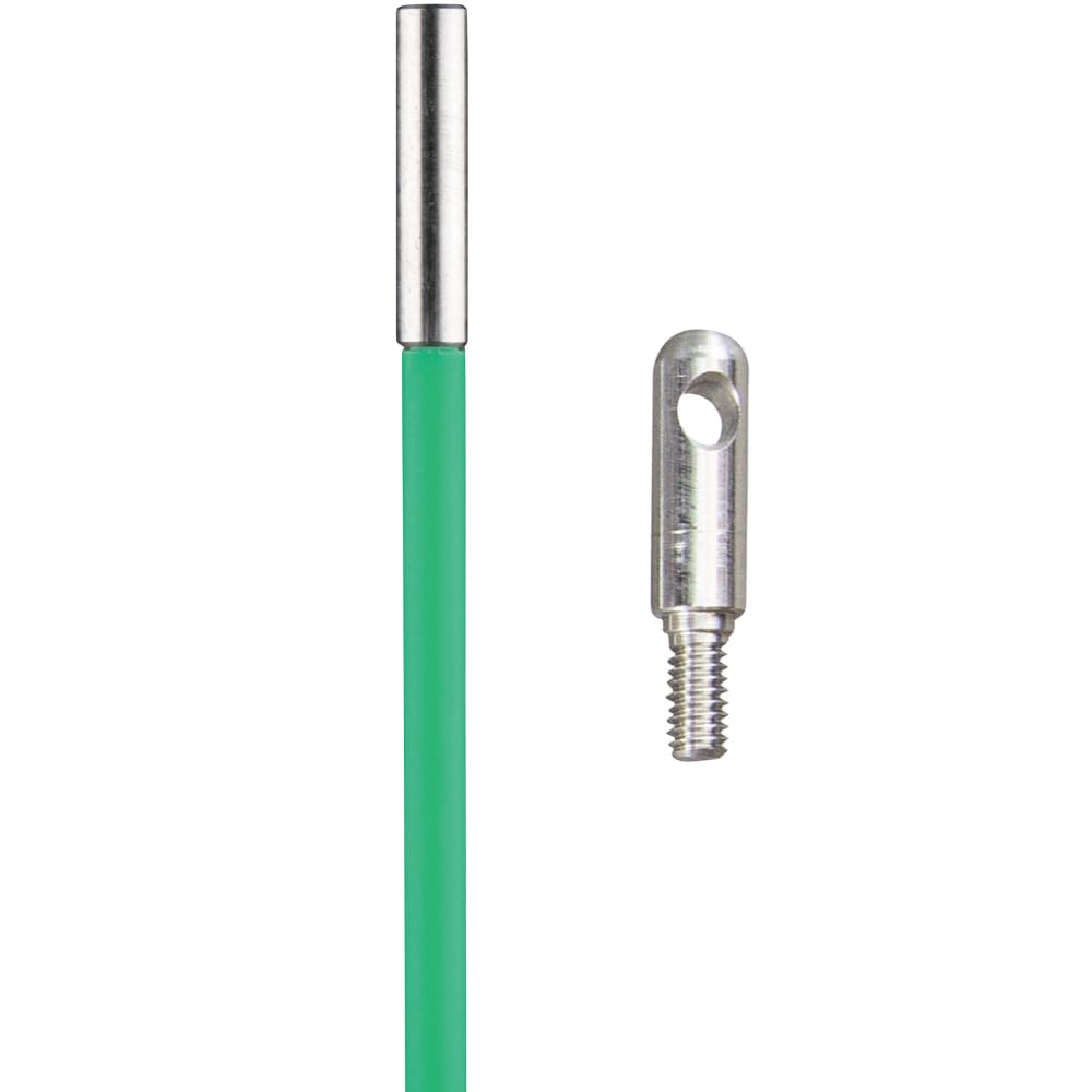 Klein Tools 50159 15-Foot Hi-Flex Glow Fish Rod Set, Made in USA, (3) 5/32-Inch Fiberglass, Adapter, Bullet Nose, Attachments, Splinter Guard Coating