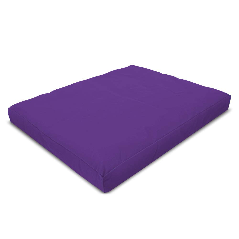 Bean's ZABUTON Meditation Cushions - Colorful Cotton Yoga Prayer Zen Kneeling Pad Base for Zafu Pillow - Medium & Large - Traditional Natural Recycled Cotton Fill - Floor Sitting Comfort - Made in USA