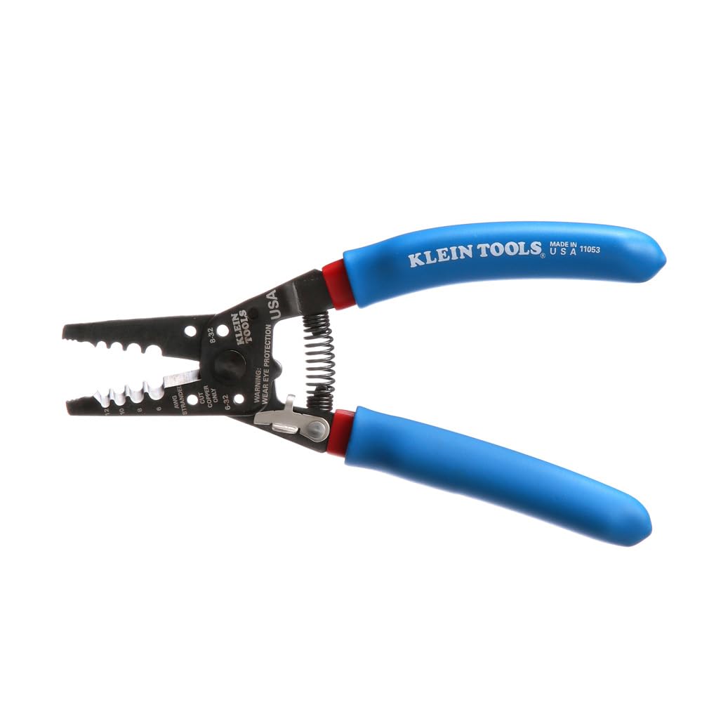 Klein Tools 11057 Wire Cutter / Wire Stripper, Made in USA, Heavy Duty Wire Cutter Stripper for 20-30 AWG Solid Wire and 22-32 AWG Stranded Wire