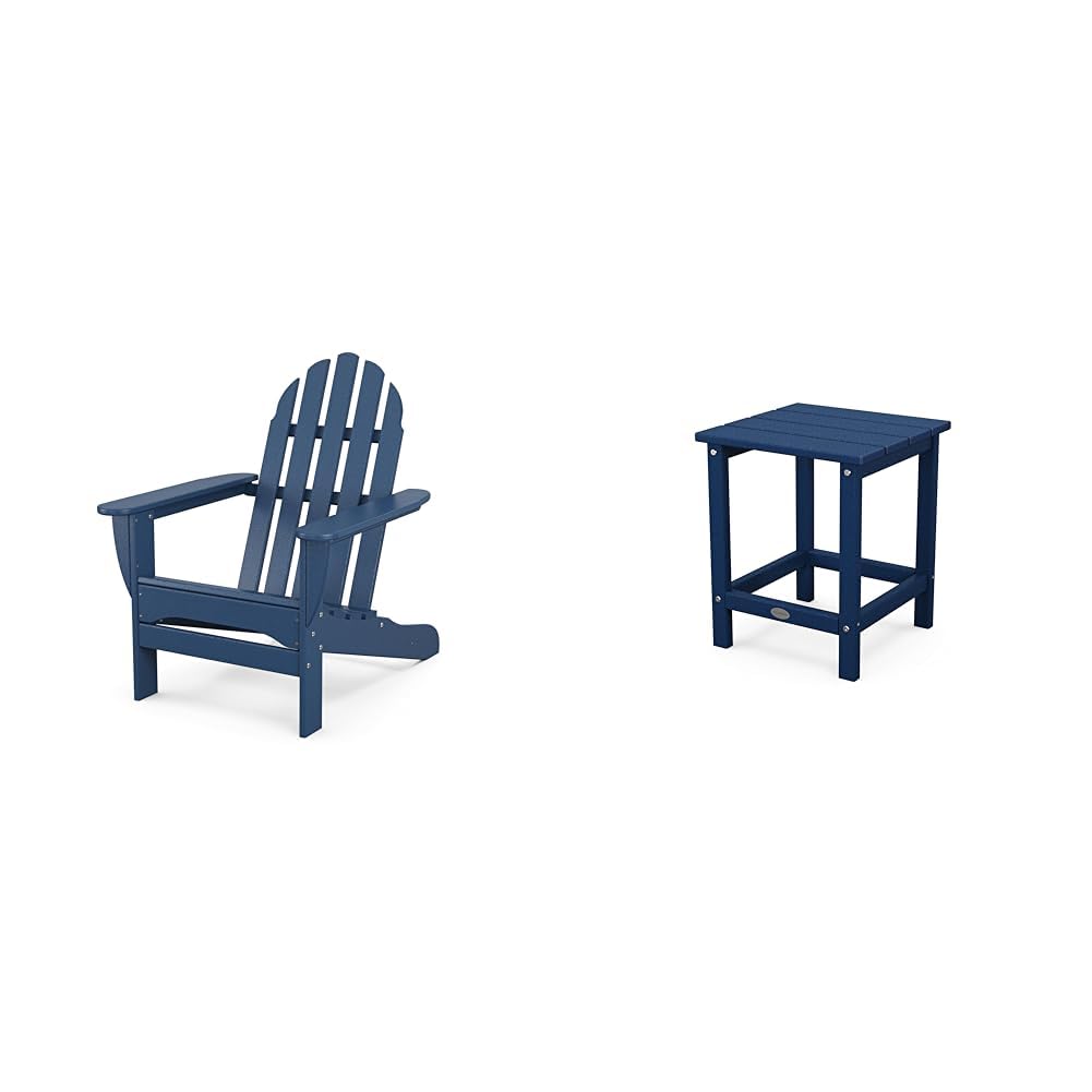 POLYWOOD AD4030PB Classic Outdoor Adirondack Chair, Pacific Blue