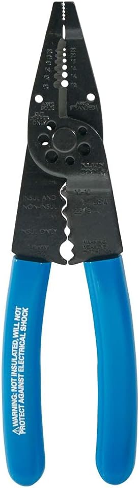 Klein Tools 1010 Multi Tool Long Nose Wire Cutter, Made in USA, Wire Crimper, Stripper and Bolt Cutter Multi-Purpose Electrician Tool, 8-Inch Long