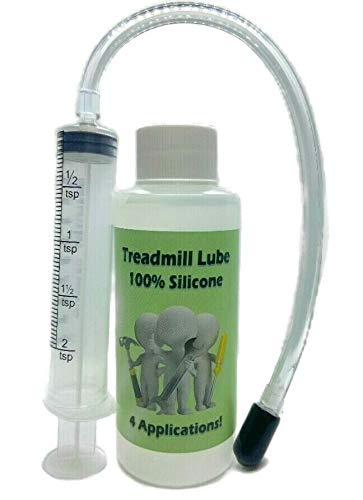 TreadLife Fitness 100% Silicone Treadmill Lubricant - Easy to Apply Syringe - Instructions - Made in USA