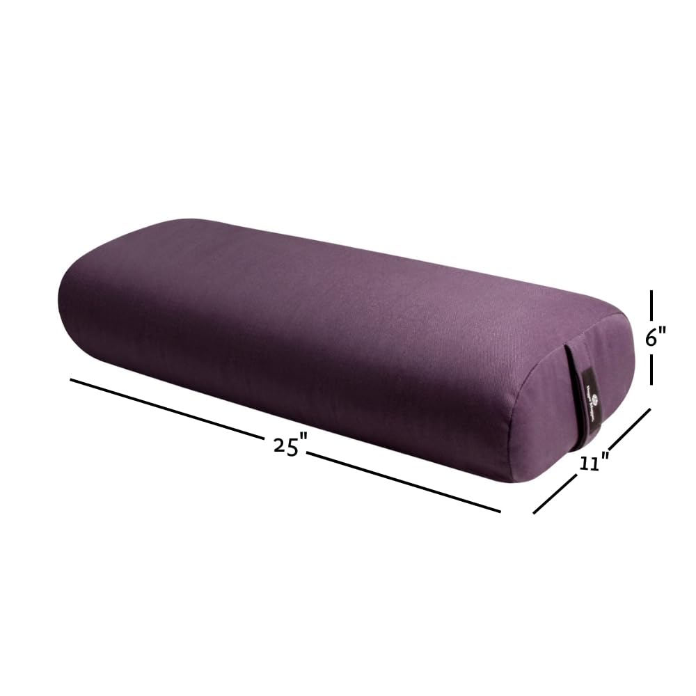 Hugger Mugger Standard Yoga Bolster - Firm, Supportive, Handmade, Durable