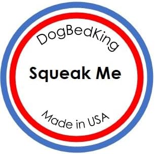 Made in USA 13 inch x 4 inch Imitation Sheepskin Plush Tuggy Knot Dog Toy - No Stuffing Squeaky Dog Toy, For Medium And Large Breeds. No Fill Cream Color.