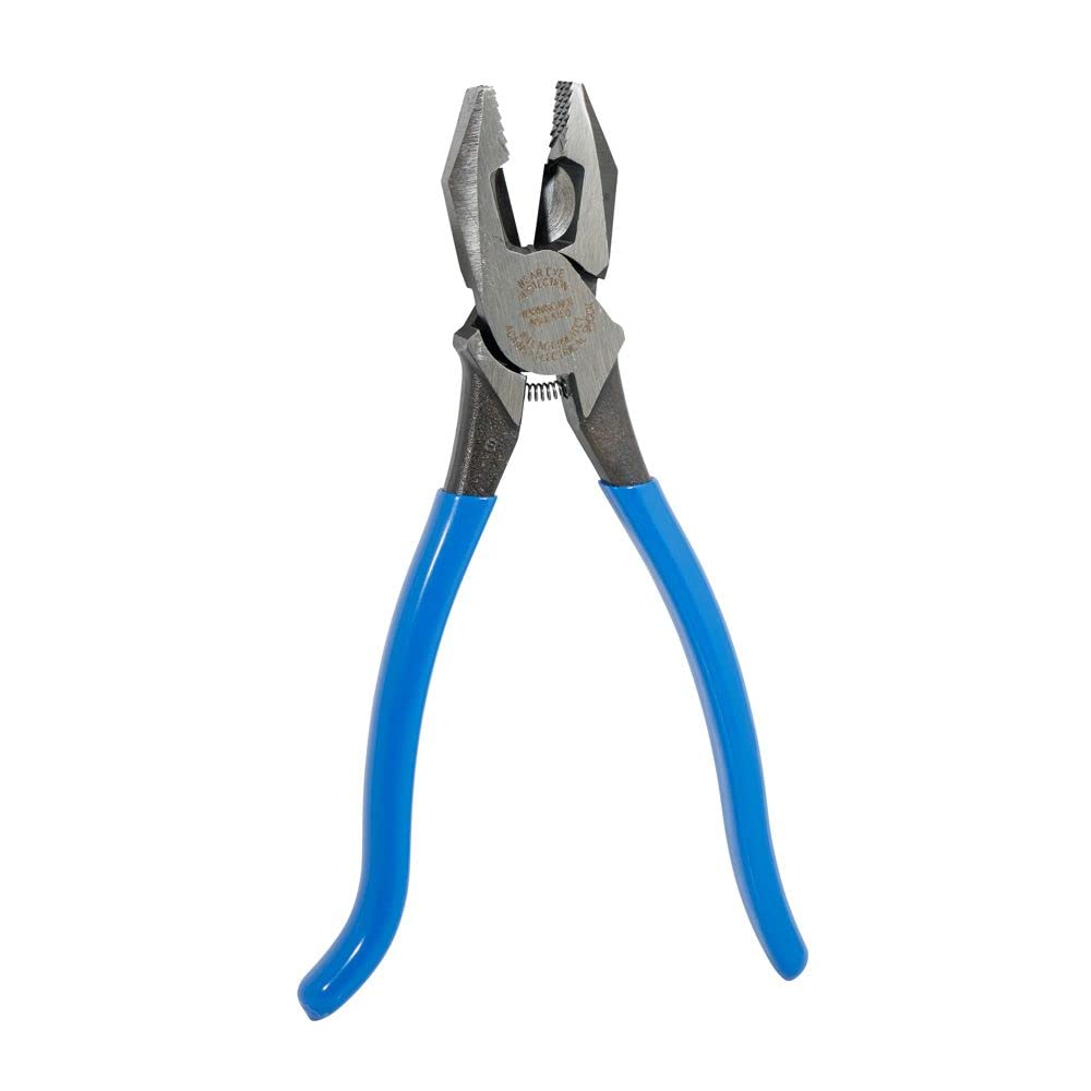 Klein Tools D2000-9ST Pliers, Made in USA, Side Cutters are Heavy-Duty 9-Inch Ironworker Pliers for Rebar, ACSR, Screws, Nails and Most Hardened Wire