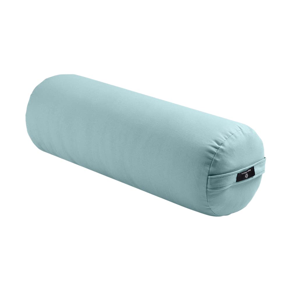 Hugger Mugger Round Yoga Bolster - Firm Round Shape, Higher Profile, Great Under Knees, Soft Support, Handmade in The USA