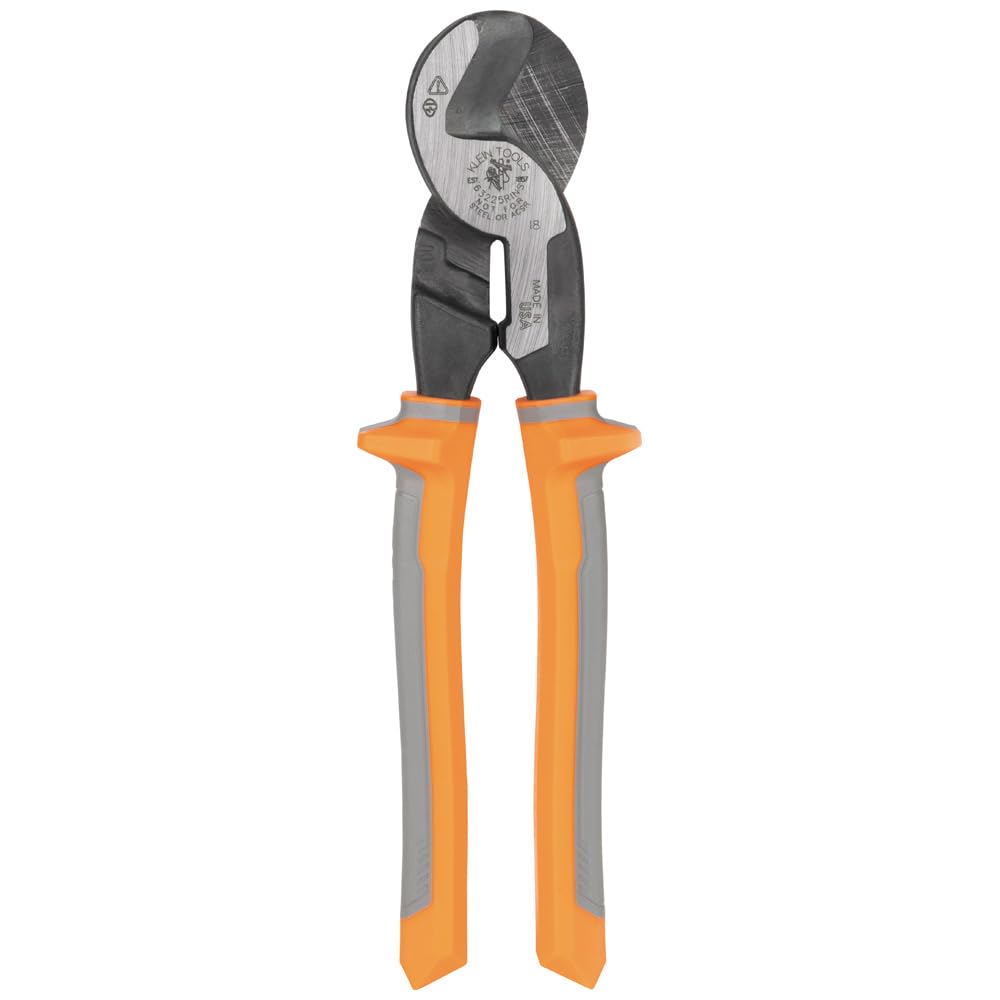 Klein Tools 1005RINS Insulated Pliers, Made in USA, Cutting / Crimping Tool for Insulated and Non-Insulated 10 to 22 AWG Wire and Connectors,1000V Rated