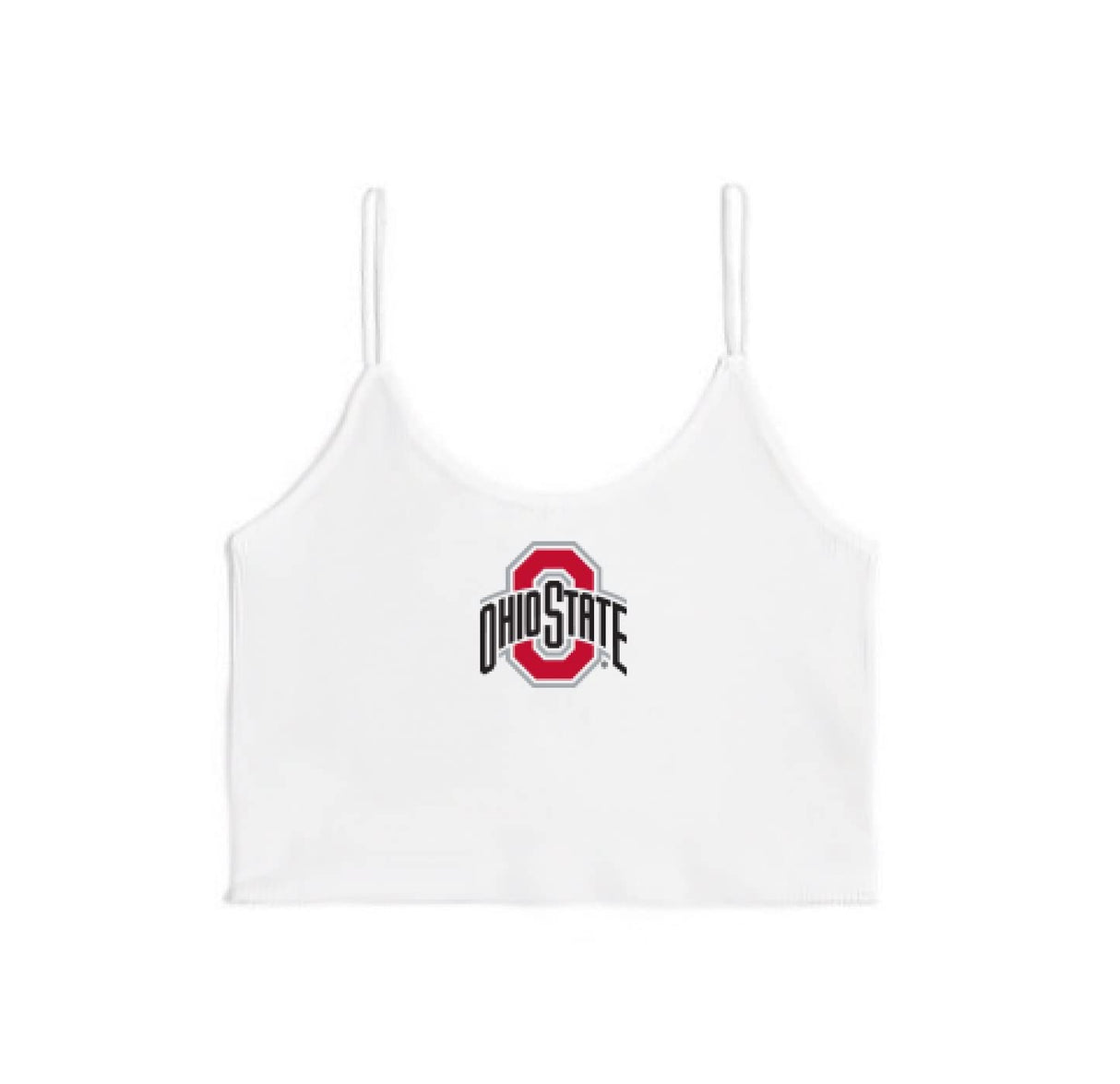 Lojobands Women's Tailgate Outfit College Spaghetti Tank Top Crop Top Made in USA One Size Fits Most
